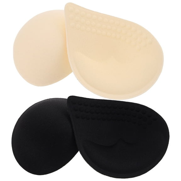 BESTYASH 2 Pairs Black Thickened Bra Pads Inserts Removable Lightweight Cushions for Comfort and Support