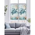 thumbnail image 4 of Reusable Static Cling Window Tints, Teal Sea Turtle Coastal Window Privacy Film Frosted, Nautical Summer Beach Starfish Heat Control Windows Films for Offices, Balcony, 29.5 x 118 Inches, 4 of 9