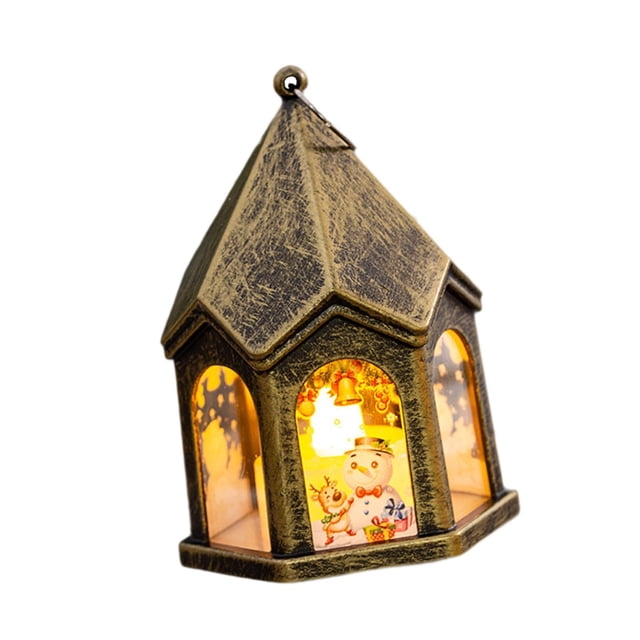Lámpara de noche, lámpara de noche, lámpara de guardería retro, accesorios de diseño, coleccionables navideños Muñeco de nieve de bronce