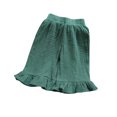 thumbnail image 4 of Baby and Little Girls Soft Cotton Gauze Wide Leg Ruffled Pants Elastic Waist Loose Palazzo Trousers 1-9 Years, 4 of 4