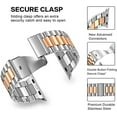 thumbnail image 3 of Fitlink Stainless Steel Metal Band for Apple Watch 45/44/42/41/40/38mm, Apple Watch Band Bracelet for Apple Watch Series 7 Apple Watch Series 6 Apple Watch Series 5/4/3/2/1(Silver/Rose-38mm/40mm), 3 of 7