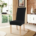 thumbnail image 2 of Smiry 2 Pack Chair Covers for Dining Room, Stretch Chair Protector Slipcovers, Black, 2 of 7