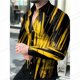 thumbnail image 1 of Camisas hawaianas a rayas, camisas de moda para hombre, blusas playeras de manga larga, camisas de rejilla, ropa para hombre, blusas con cuello vuelto, 1 of 6