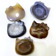 thumbnail image 3 of Artesanía de cristal de ágata Natural tallada a mano, estatua de Hello Kitty de ágata geoda Druzy para decorar, 3 of 4