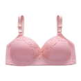 thumbnail image 2 of QLEICOM Everyday Bras for Women, Women's Comfort Lift Wirefree Bra Comfortable Breathable Gathers No Rims Bra Cotton Thin Underwear Bras No Underwire Pink Cup 38/85BC, 2 of 2