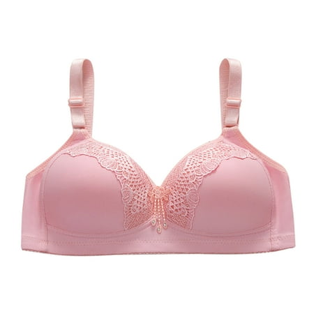 

asdoklhq Bras for Women Plus Size Clearance Ladies Fashion Comfortable Breathable Gathers No Rims Bra Woman Cotton Thin Underwear