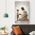 thumbnail image 4 of Jesus Christ Wall Art Savior And Boy-Jesus with BoyPoster, Mormon Art, Bible Canvas Print Wall Art Picture Painting Poster Canvas Print Posters Artworks Bedroom Living Room Decor 16x24inch(40x60cm), 4 of 6