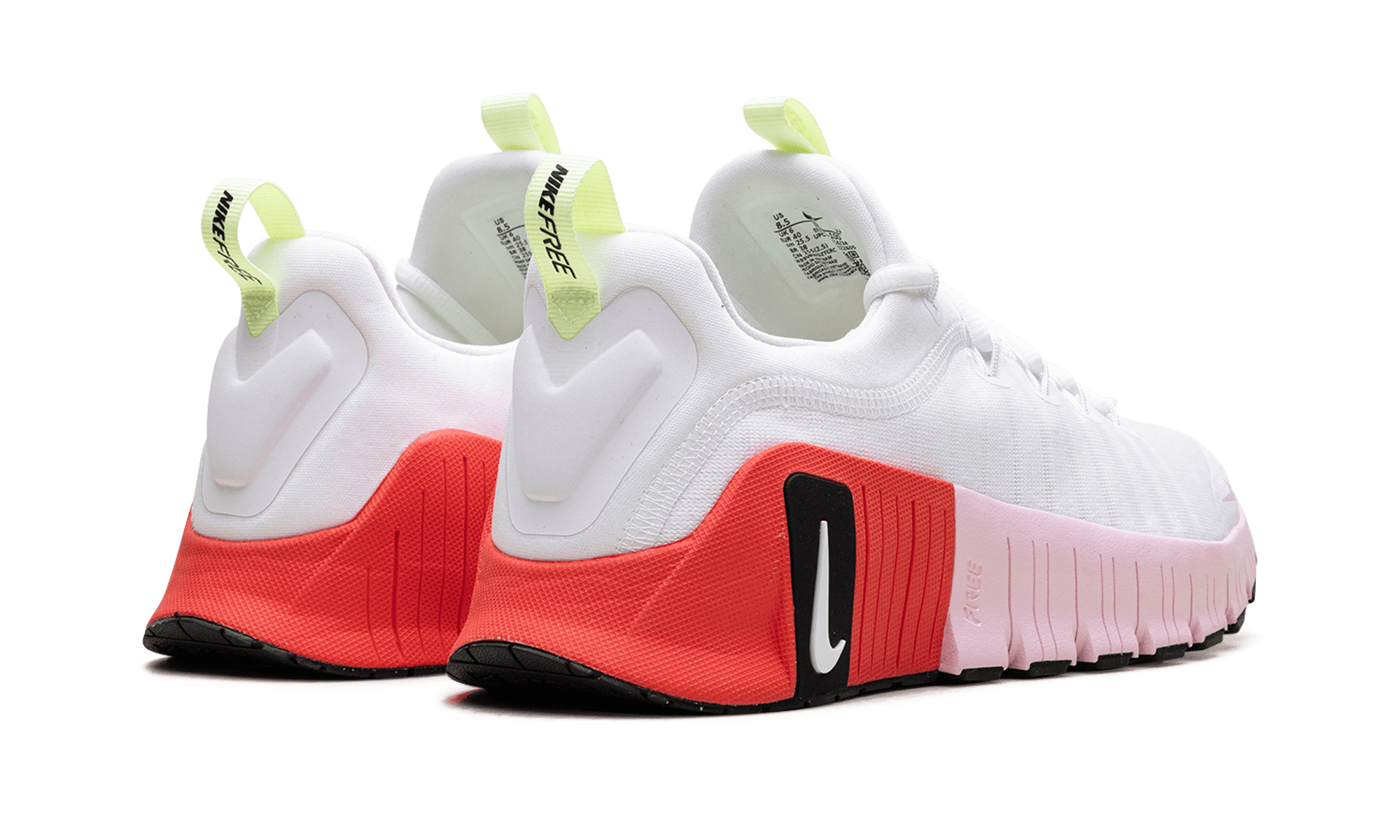 NIKE WOMENS Free Metcon 6 WMNS "White Barely Volt Bright Crimson Pink Foam" IB4526 100 from Stadium Goods