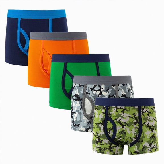 Kogui Boys Underwear Briefs Boys Boxer Briefs Toddler, Underwear Training Pants, Soft Breathable for Little Boys 5 Packs 2T 3T (Camouflage,2-3 Years)