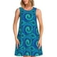 thumbnail image 1 of Balery Snake Vestidos de verano para mujer con estampado: vestido holgado sin mangas, vestido playero informal y cómodo para días calurosos., 1 of 7