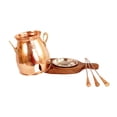 thumbnail image 4 of Indian Art Villa Handmade Copper Table Tandoor - 8" Width with Wooden Bottom, 4 of 5