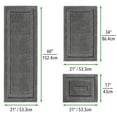 thumbnail image 4 of mDesign Microfiber Polyester Bathroom Rugs for Indoor Bath, Set of 3 - Dark Gray, 4 of 9