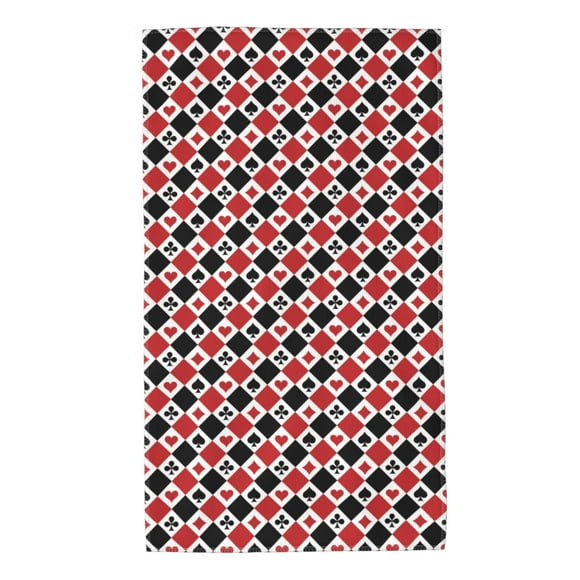 Balery Playing Cards Toalla de Microfibra Premium con Estampado – 27.5x16 pulgadas, Alta Absorción, Suave y Aterciopelada, Secado Rápido