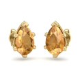 thumbnail image 4 of SuperJeweler 2 Carat Pear Shape Citrine Stud Earrings In 14K Yellow Gold Over Sterling Silver For Women, 4 of 6