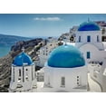 thumbnail image 2 of Delimont, Danita 18x15 Gold Ornate Wood Framed with Double Matting Museum Art Print Titled - Santorini Saturday, 2 of 4
