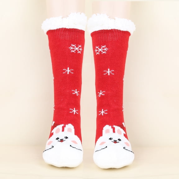 Women's Fleece Lined Grip Socks, Cozy and Warm, The Perfect Alternative to Bulky Slippers US 6 to 11