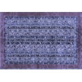 thumbnail image 1 of Ahgly Company Machine Washable Indoor Rectangle Abstract Blue Modern Area Rugs, 8' x 10', 1 of 4