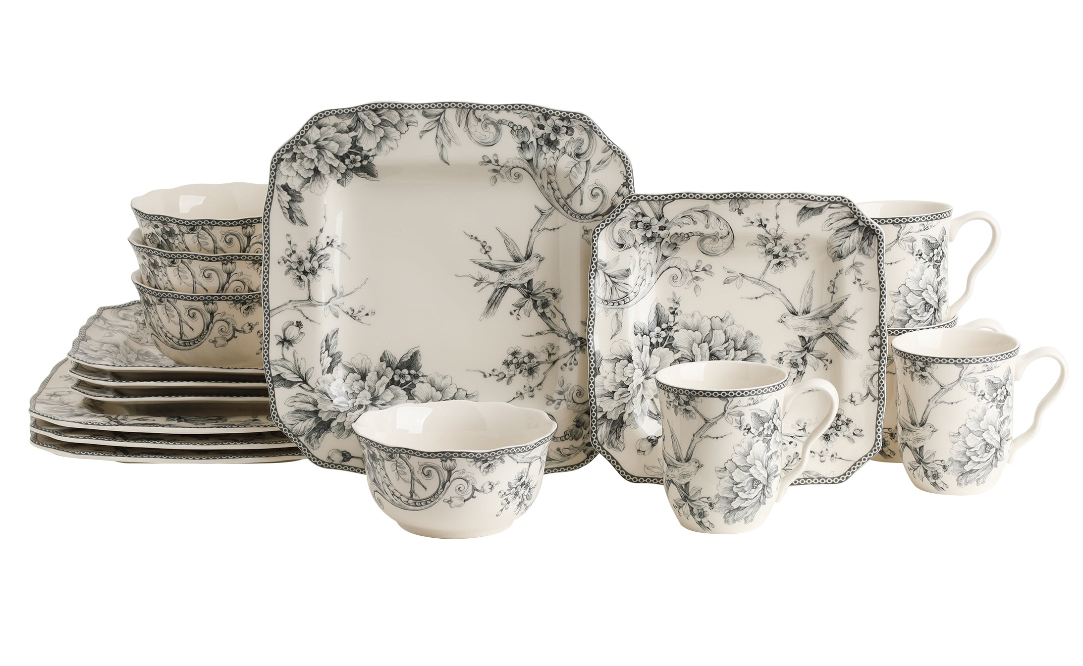 222 Fifth: Spice Road Terracotta 16-Piece Dinnerware Set - Walmart.com