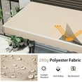 thumbnail image 6 of Gymax 12 x 10 ft Outdoor Patio Retractable Awning Polyester Sunshade Cover w/ Manual Crank Handle Deck Beige, 6 of 10