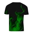 thumbnail image 5 of SSAAVKUY Muscle Tee Shirts for Mens Fake Abs T Shirt Funny 3D Flame Graphic Shirts Casual Summer Short Sleeve Tops Crewneck Tshirt Green 16, 5 of 5