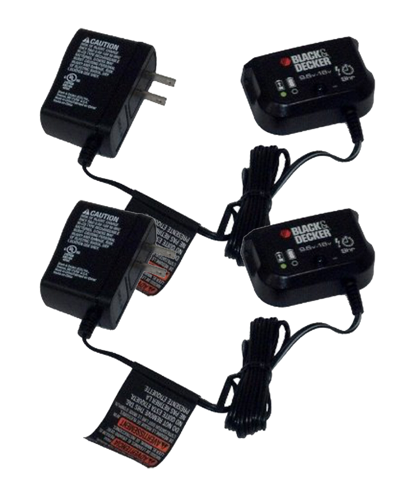 Black and Decker CWV1408 2 Pack of Genuine OEM Chargers /& Bases # 90570041-2PK