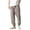 Gray, variant on Casual Pants for Men, Elastic Waistband, Adjustable Drawstring, Tapered Full Length, 2 Pockets, for Home Daily Wear