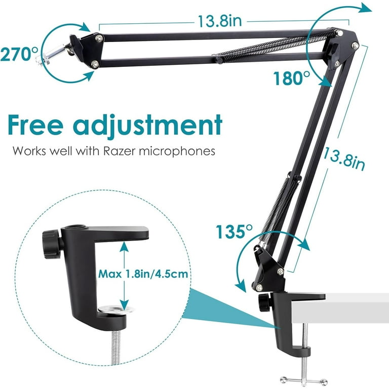Mic Boom Arm for Razer Seiren V2 X Microphone - Adjustable