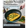 thumbnail image 4 of Cook N Home Nonstick Saute Skillet Fry Pan, 9.5 Inch Kitchen Non-Stick Cookware Cooking Frying Pan, Induction Compatible, Turquoise, 4 of 7