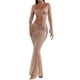 thumbnail image 1 of Traje de vestir con falda de sirena con top de diamantes de imitación sexy para mujer popular, 1 of 5