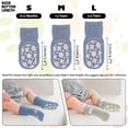 thumbnail image 3 of Toddlers Non Slip Socks with Grips Baby Girls Boys Anti Skid Crew Cotton Gift Socks for Infants Kids, 3 of 7