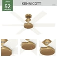 thumbnail image 4 of Hunter 52 inch Kennicott Luxe Gold Damp Rated Ceiling Fan and Wall Control, 4 of 15