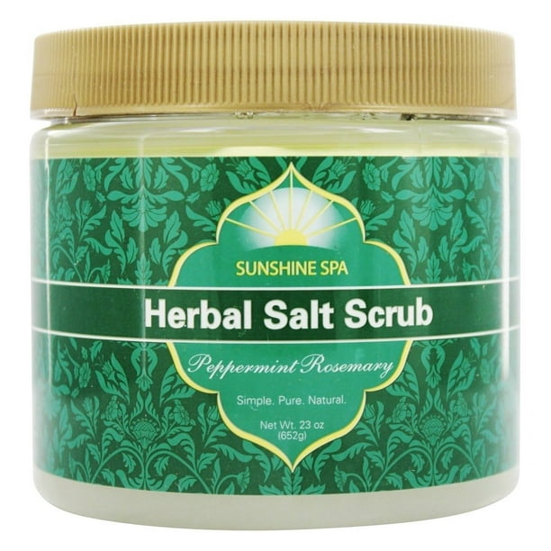 Sunshine Spa Herbal Salt Scrub Peppermint Rosemary 23 oz. Walmart
