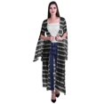 thumbnail image 1 of Moomaya Open Front Printed Georgette Shrug Slit Sleeve Beach Cover Up For Women, 1 of 5
