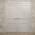 thumbnail image 3 of Interior Solid French Double Doors 64 x 80 inches | Ego 5012 Painted White Oak | Wood Interior Solid Panel Frame | Closet Bedroom Modern Doors, 3 of 5