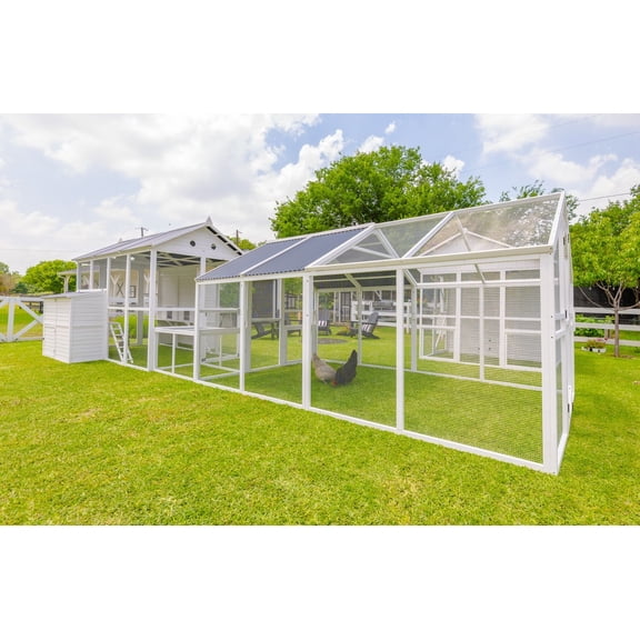 Modern Countryside Chicken Coop With Poultry Pen & Coop Connection