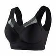 thumbnail image 6 of (3PC)Black/Beige/Gray Tweang Wide Strap Bras for Women Wireless Bra Front Closure Bras for Women Bralettes for Women Sticky Bra Push Up Bralette for Women Push Up Sticky Bra L, 6 of 9