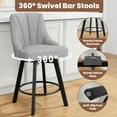 thumbnail image 4 of LainTene 24" Counter Height Swivel Bar Stools, Fabric Upholstered Counter Barstools with Solid Wood Legs and Backs for Kitchen Island, Home Bar, 4 of 8