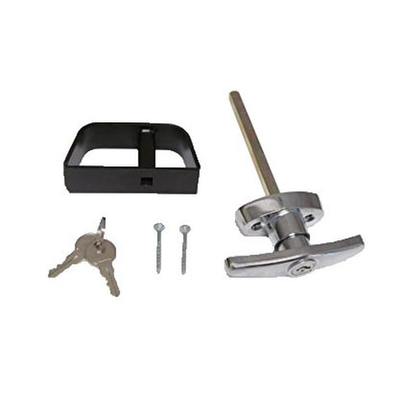 Shed Windows and More T-Handle Lock Set 6-1/2" Stem Chrome