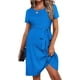 thumbnail image 3 of Ekouaer Women's Maternity Dress Short Sleeve Casual Pregnancy Dresses Rib Knit Crewneck Pregnant Clothes with Belt, 3 of 5