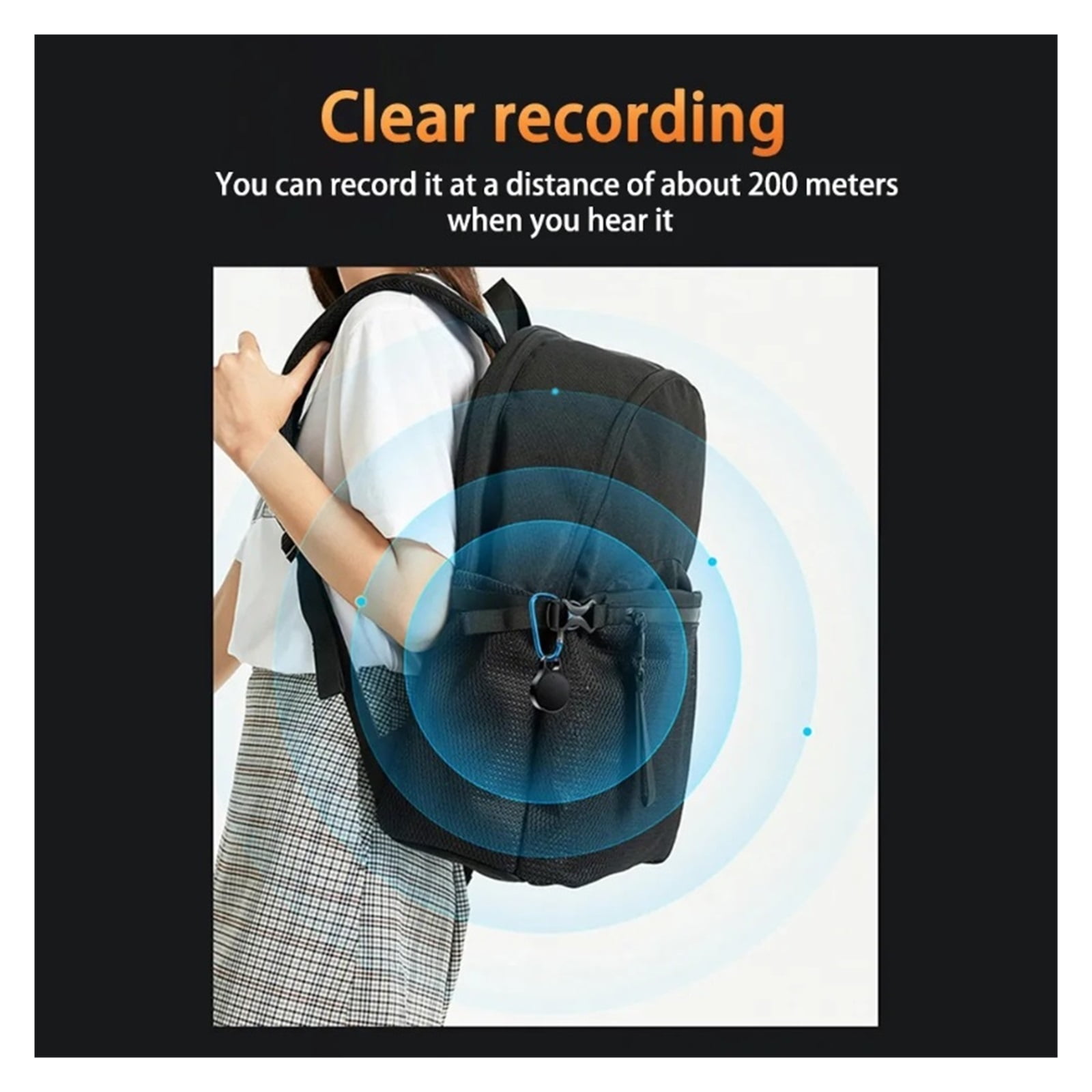Mini Voice Activated Recorder Digital Sound Professional Dictaphone with Lanyard Small Listening