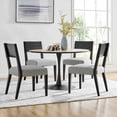 thumbnail image 3 of New Pacific Direct Kylo Faux Leather/Linen Dining Side Chair, (Set of 2), 3 of 11