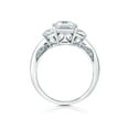 thumbnail image 4 of BERRICLE Sterling Silver 3-Stone Wedding Engagement Rings 1.6 Carat Princess Cut Cubic Zirconia CZ Promise Ring for Women, Rhodium Plated Size 7.5, 4 of 17
