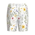 thumbnail image 2 of Lsque Watercolor Floral A Mens Sleep Pajama Shorts,Short Pajama Pants, Cotton Ultra-Soft Knit-3X-Large, 2 of 9