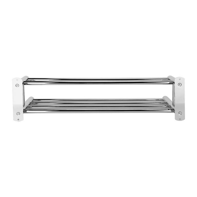 Lv. life Stainless Steel Floating Shelves, Set of 2, 8.66 x 23.62, Silver  