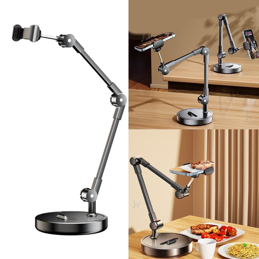 Overhead Camera Phone Mount for Desk,Photography Stand Tripod for Smartphone Video Recording Phone Holder