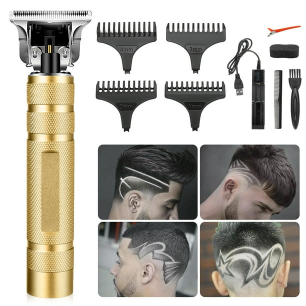 Kwanshop T Outliners Hair Clipper Pro T Blade Baldheaded Haircut Clipper Cordless Zero Gapped Trimmers Usb Rechargeable Grooming Shaver With Guide Combs Hairdressing Barber Salon Sets Walmart Com Walmart Com