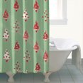 thumbnail image 4 of Green Christmas Tree Pattern Shower Curtain 72"x84" ,Bathroom Decorative Shower Curtains Set with 12 Hooks,Modern Waterproof Washable Shower Curtain, 4 of 6