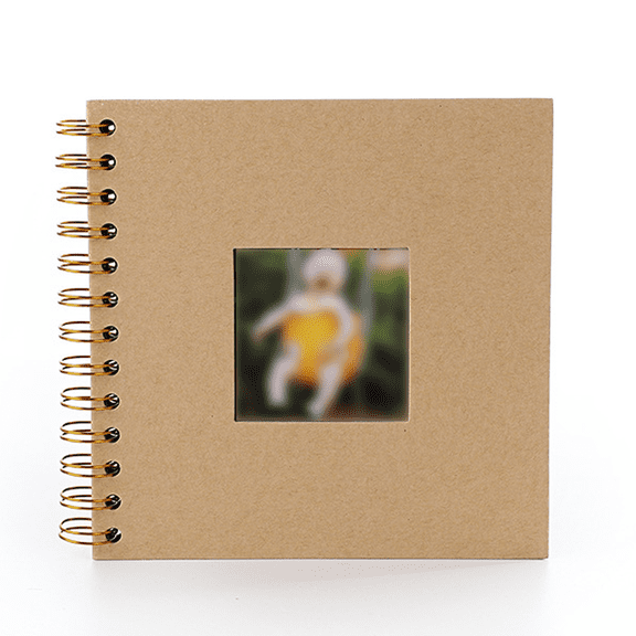 DIY Photo Album with Window Cover, Spiral Bound Scrapbook for Family Memories, Travel Journals, Guest Book, Anniversaries & Gift Giving