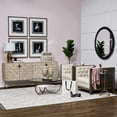 thumbnail image 3 of 36" Round Glass Top Marble Shelf Gold Base Coffee Table, 3 of 3