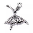 thumbnail image 3 of K-KED 60 Pcs Antique Silver ballet Charms Pendant 26x21MM B16187, 3 of 3